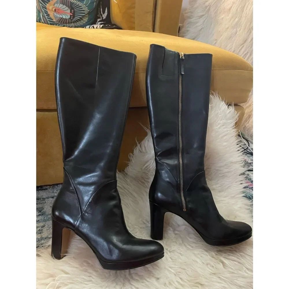 Nine West Paradoxe Black Knee-High Women's Boots 8